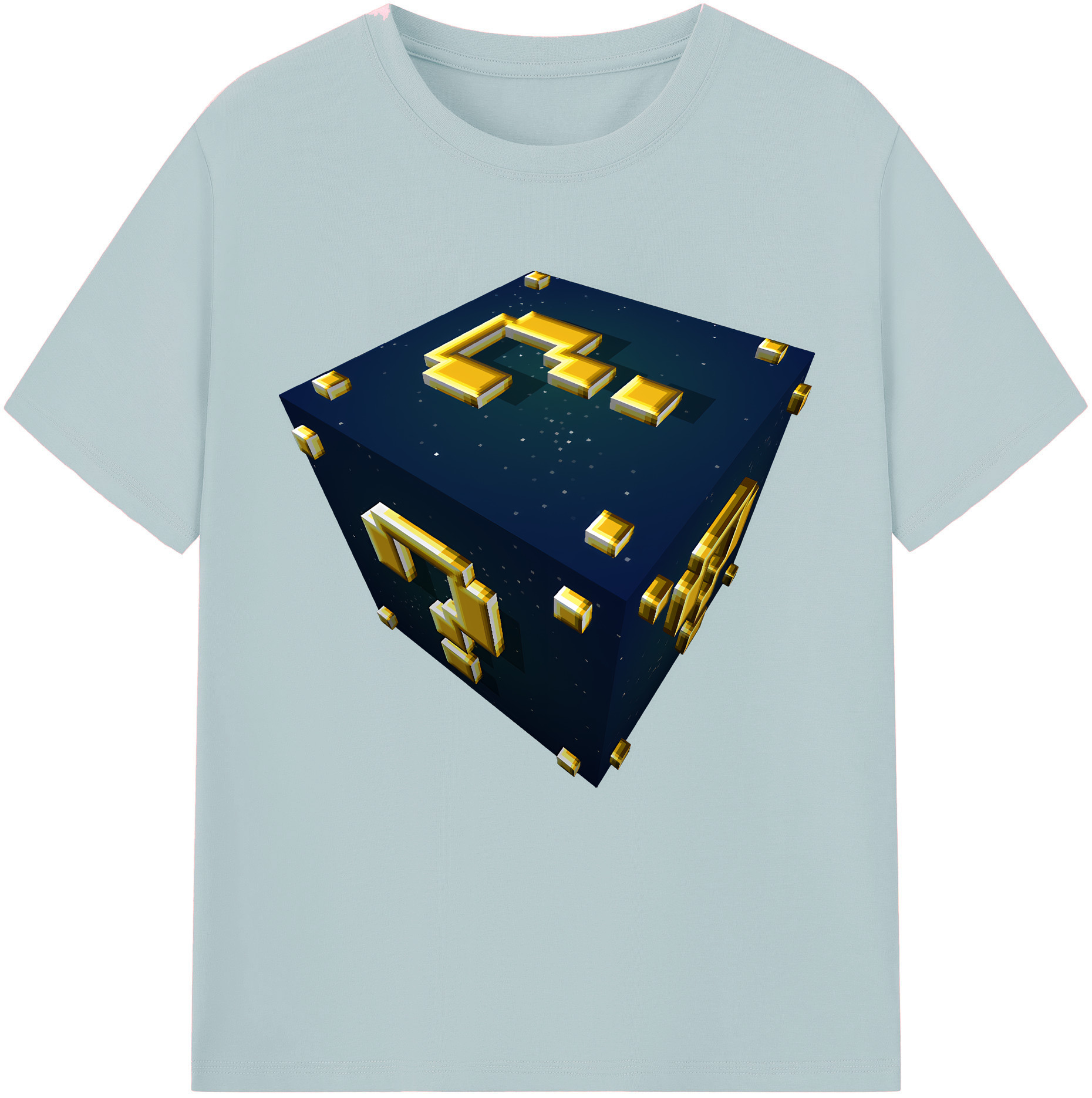 （画像用） マインクラフト ブロックの世界 Minecraft MC Block world 綿100％半袖Tシャツ（フロントプリント）